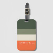 mit Monogramm, Name Gepäckanhänger (Vorderseite Vertikal)