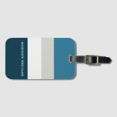 mit Monogramm, Name Gepäckanhänger (Vorderseite (Horizontal))