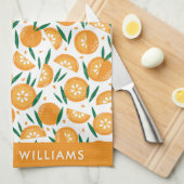 mit Monogramm, Name Geschirrtuch (Viertel Falte)