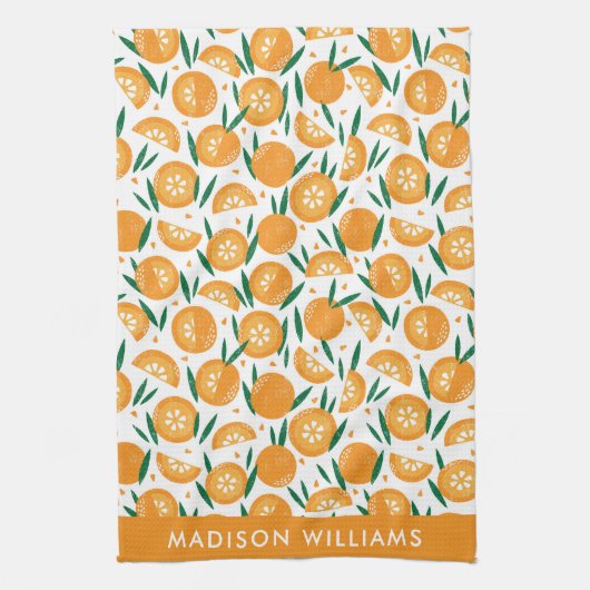 mit Monogramm, Name Geschirrtuch (Vertikal)