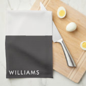 mit Monogramm, Name Geschirrtuch (Viertel Falte)