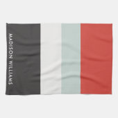 mit Monogramm, Name Geschirrtuch (Horizontal)