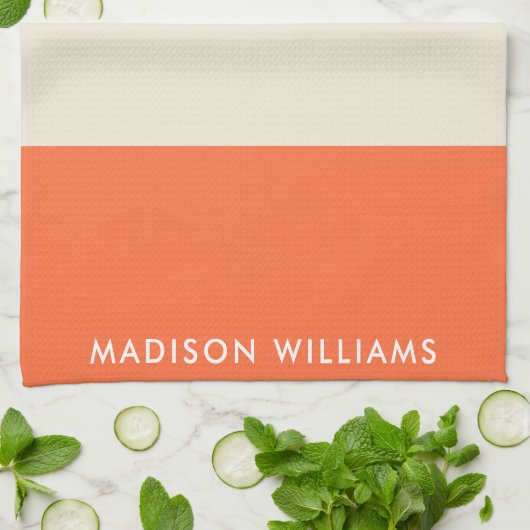 mit Monogramm, Name Geschirrtuch (Gefaltet)