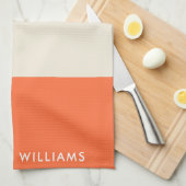 mit Monogramm, Name Geschirrtuch (Viertel Falte)