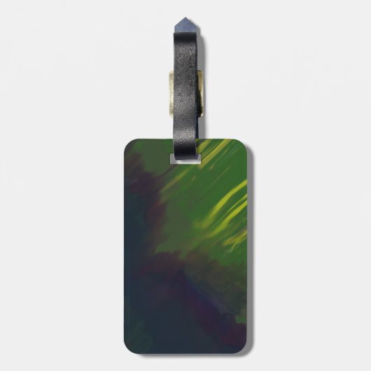 mit Monogramm - Name hinzufügen Gepäckanhänger (Rückseite vertikal)