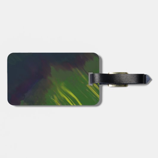 mit Monogramm - Name hinzufügen Gepäckanhänger (Rückseite horizontal)