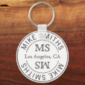 mit Monogramm (Name & Initiale) Schlüsselanhänger (Vorderseite)