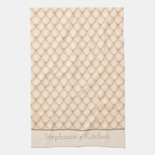 Mit Monogramm Name Initials Champagnergeschenk Geschirrtuch (Vertikal)