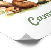 Mit Monogramm Name Kinderzimmer Poster Woodland Le (Ecke)