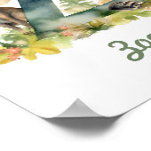 Mit Monogramm Name Kinderzimmer Poster Woodland Le (Ecke)