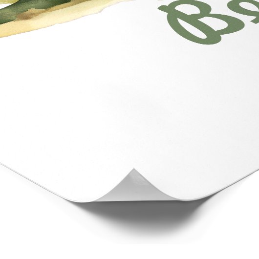 Mit Monogramm Name Kinderzimmer Poster Woodland Le (Ecke)