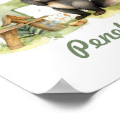 Mit Monogramm Name Kinderzimmer Poster Woodland Le (Ecke)