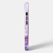 Mit Monogramm Name Lila Glitzer Mode Case-Mate iPhone Hülle (Rückseite / Links)