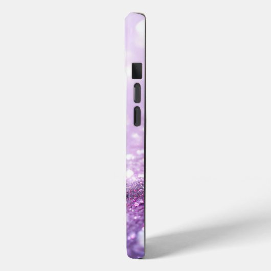 Mit Monogramm Name Lila Glitzer Mode Case-Mate iPhone Hülle (Rückseite / Links)