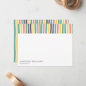 mit Monogramm, Name Mitteilungskarte (Vorderseite/Rückseite Beispiel)