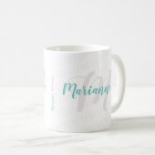 mit Monogramm Name/Monogramm eines handgeschrieben Kaffeetasse (VorderseiteRechts)