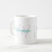 mit Monogramm Name/Monogramm eines handgeschrieben Kaffeetasse (Vorderseite Links)