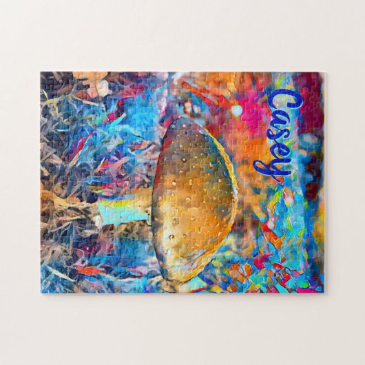Mit Monogramm Name Mushroom Fungi | Starke Herausf Puzzle (Horizontal)