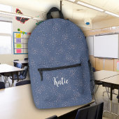 Mit Monogramm Name niedlich Blau/Rosa Monogramm Bedruckter Rucksack