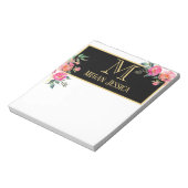 mit Monogramm Name Notizblock (Rotiert)