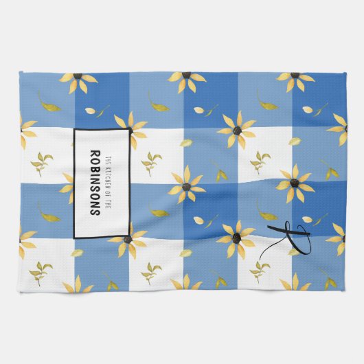 Mit Monogramm Name: personalisiert Geschirrtuch (Horizontal)