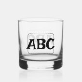 Mit Monogramm Name Personalisiert Whiskyglas (Vorderseite)
