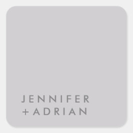 mit Monogramm, Name Quadratischer Aufkleber