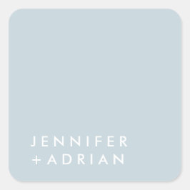 mit Monogramm, Name Quadratischer Aufkleber