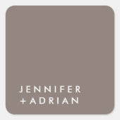 mit Monogramm, Name Quadratischer Aufkleber (Vorderseite)