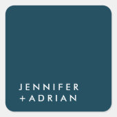 mit Monogramm, Name Quadratischer Aufkleber (Vorderseite)