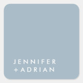 mit Monogramm, Name Quadratischer Aufkleber (Vorderseite)