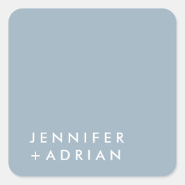 mit Monogramm, Name Quadratischer Aufkleber