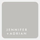 mit Monogramm, Name Quadratischer Aufkleber (Vorderseite)