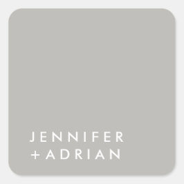 mit Monogramm, Name Quadratischer Aufkleber