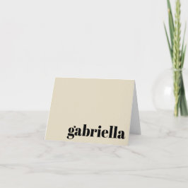 Mit Monogramm Name Schwarz/Beige: Bold Typografy