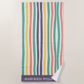 mit Monogramm, Name Strandtuch (Vorderseite)