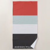 mit Monogramm, Name Strandtuch (Vorderseite)