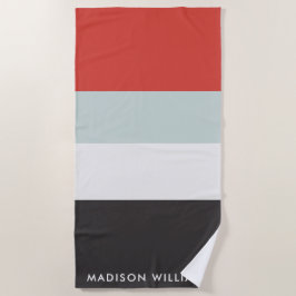 mit Monogramm, Name Strandtuch