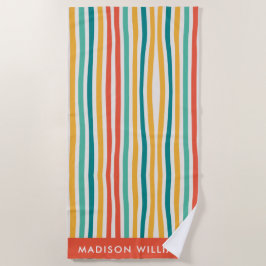 mit Monogramm, Name Strandtuch