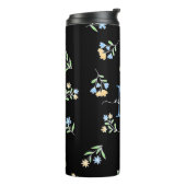 Mit Monogramm Name und Anfangsblauer Gelb Thermosbecher (Nach links gedreht)