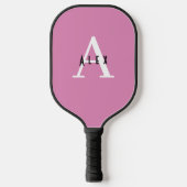 Mit Monogramm Name und Anfangsbuchstaben in Pastel Pickleball Schläger (Vorderseite)