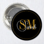 Mit Monogramm Name und elegante Unterschrift Button<br><div class="desc">Buttons: Erstellen Sie Ihre eigene "Mit Monogramm" Name-Schaltfläche und personalisieren Sie einfach für sich selbst,  Ihr Unternehmen. Die perfekte Einführung in neue Schule,  Arbeitsplatz oder personalisiertes Team-Gebäude,  Hochzeiten,  Party. Weitere Anpassung durch Hinzufügen von Hintergrundfarben.</div>
