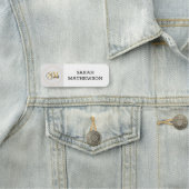 Mit Monogramm Name und elegante Unterschrift Namensschild (Beispiel)