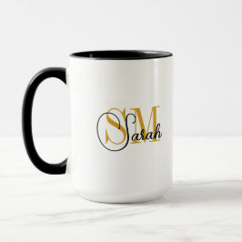 Mit Monogramm Name und elegante Unterschrift Tasse