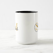 Mit Monogramm Name und elegante Unterschrift Tasse (Zentrum)