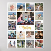 Mit Monogramm Name und erste moderne FotoCollage Foliendrucke (Vorderseite)