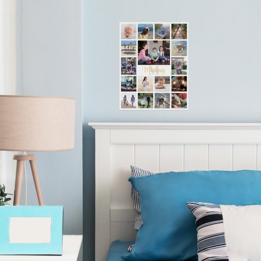 Mit Monogramm Name und erste moderne FotoCollage Foliendrucke (In Situ (Schlafzimmer))