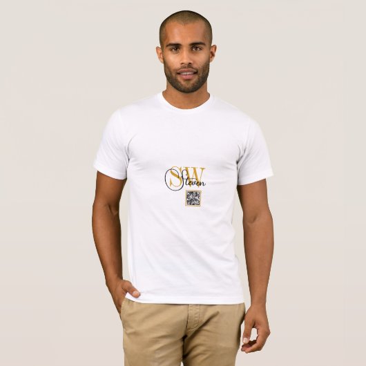 Mit Monogramm Name und moderne Unterschrift / Mode T-Shirt (Vorne ganz)
