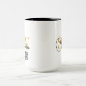 Mit Monogramm Name und moderne Unterschrift/QR-Cod Tasse (Zentrum)
