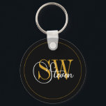 Mit Monogramm Name und moderne Unterschrift Schlüsselanhänger<br><div class="desc">Schlüsselanhänger: Erstellen Sie Ihren eigenen "Mit Monogramm" Name Schlüsselanhänger und personalisieren Sie ihn einfach für sich selbst,  Ihr Unternehmen. Passen Sie die Hintergrundfarben an.</div>